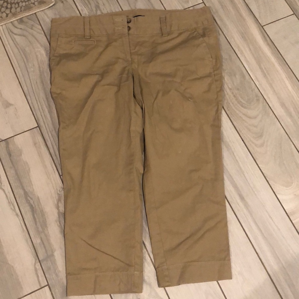 NWT lands’ end walnut tan stretch chino crop 16
